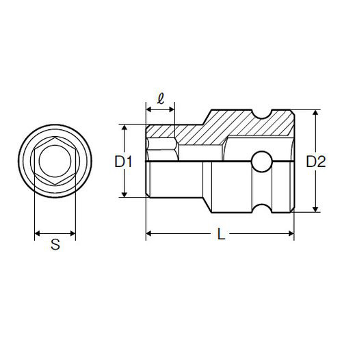 P12-90 1-1/2インチインパクトレンチ用ソケット 90mm