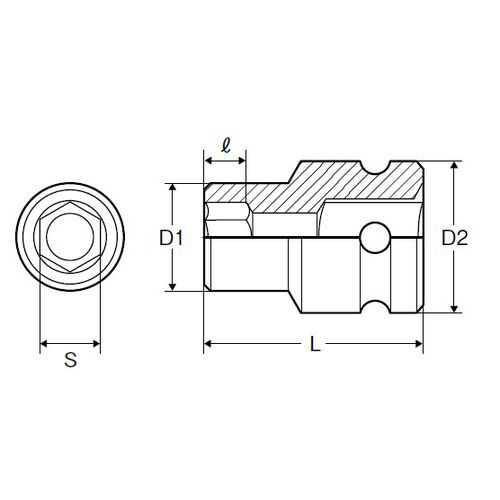 P20-135 2-1/2インチインパクトレンチ用ソケット 135mm