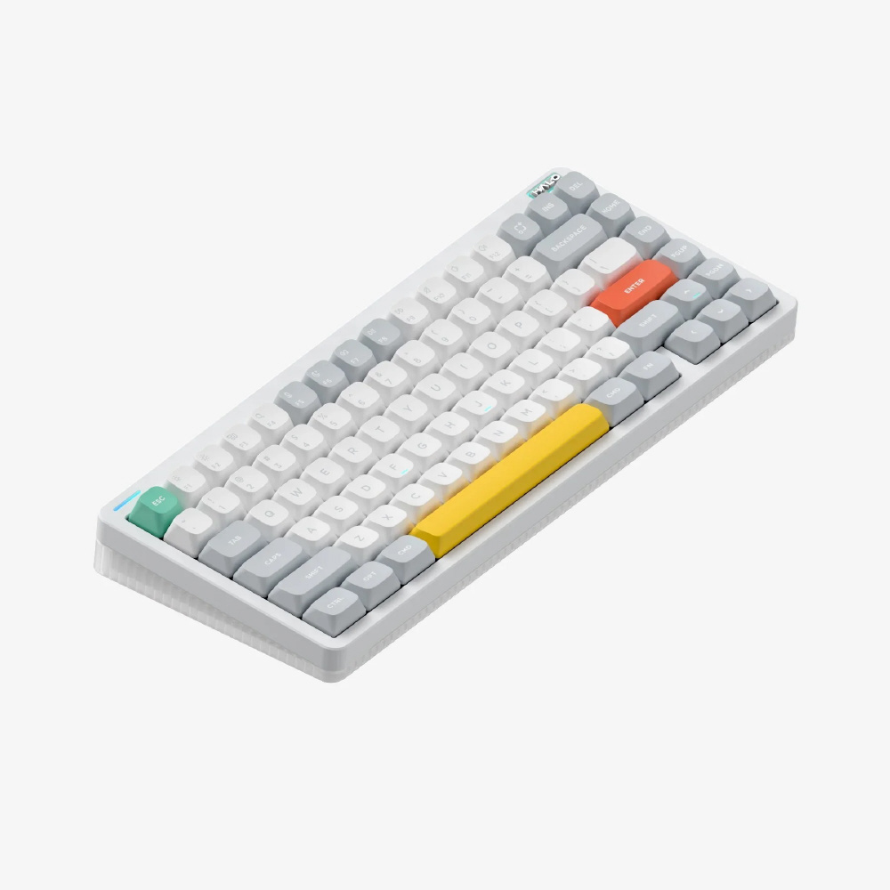 メカニカルキーボードHalo75V2US配列75%ホワイト レモン軸 Nuphy 