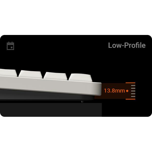 キーボード Node75 - Low-profile(Red nano軸・英語配列) ルナホワイト