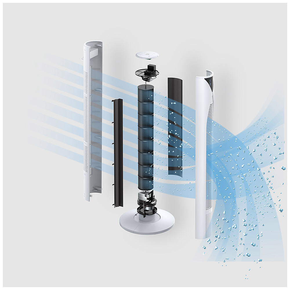 ハイクオリティ オゾン空間除菌 ができるハイブリッドタワーファン