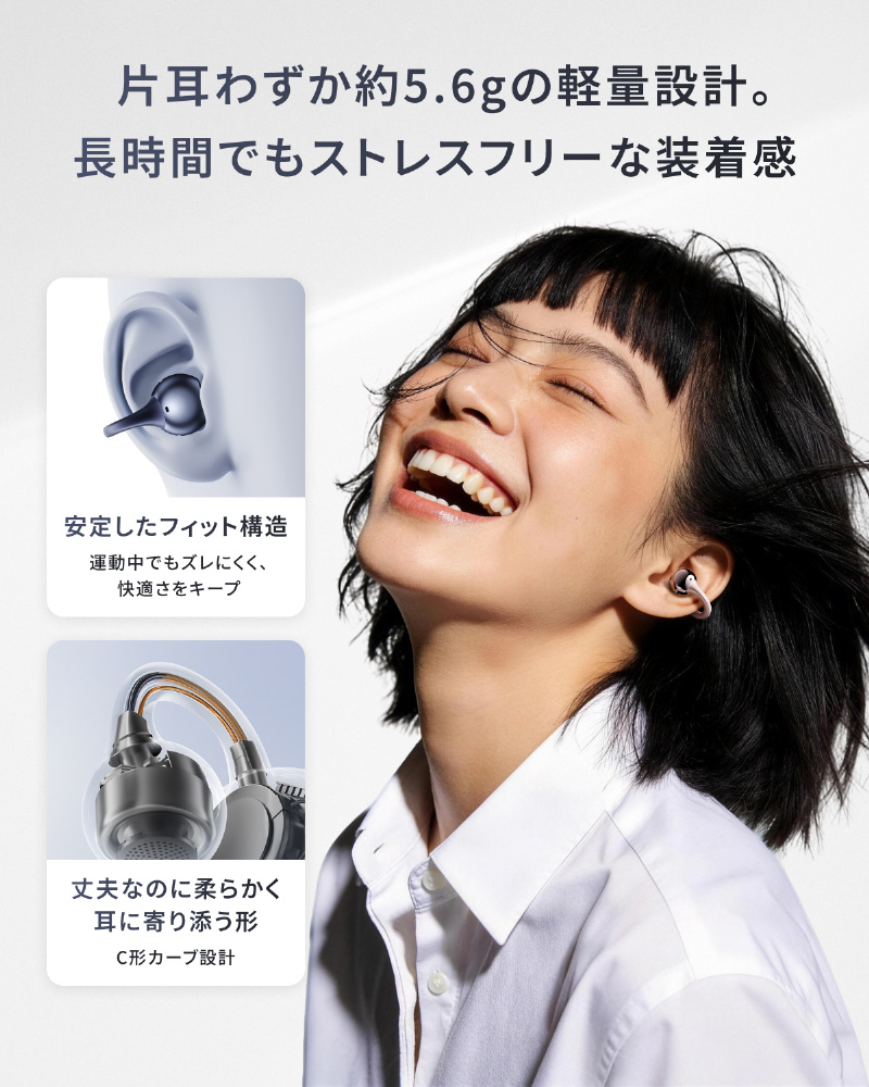 オープンイヤーカフ型イヤホン REGZA(レグザ) インディゴ RB-A1S(ID