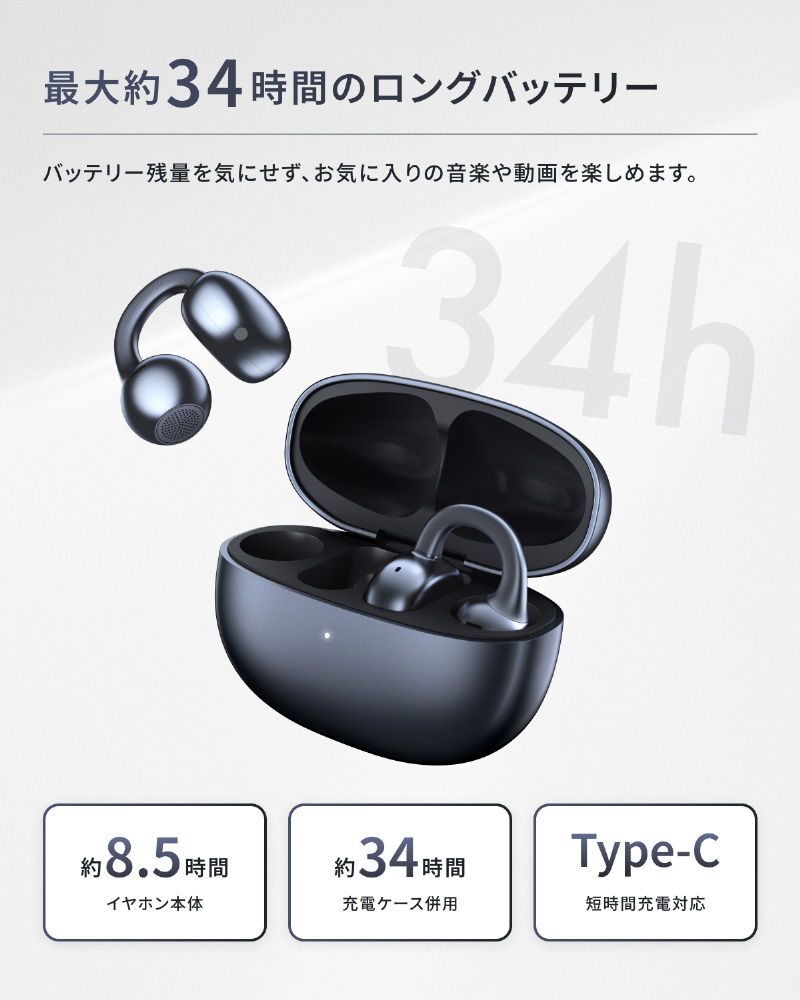 オープンイヤーカフ型イヤホン REGZA(レグザ) インディゴ RB-A1S(ID