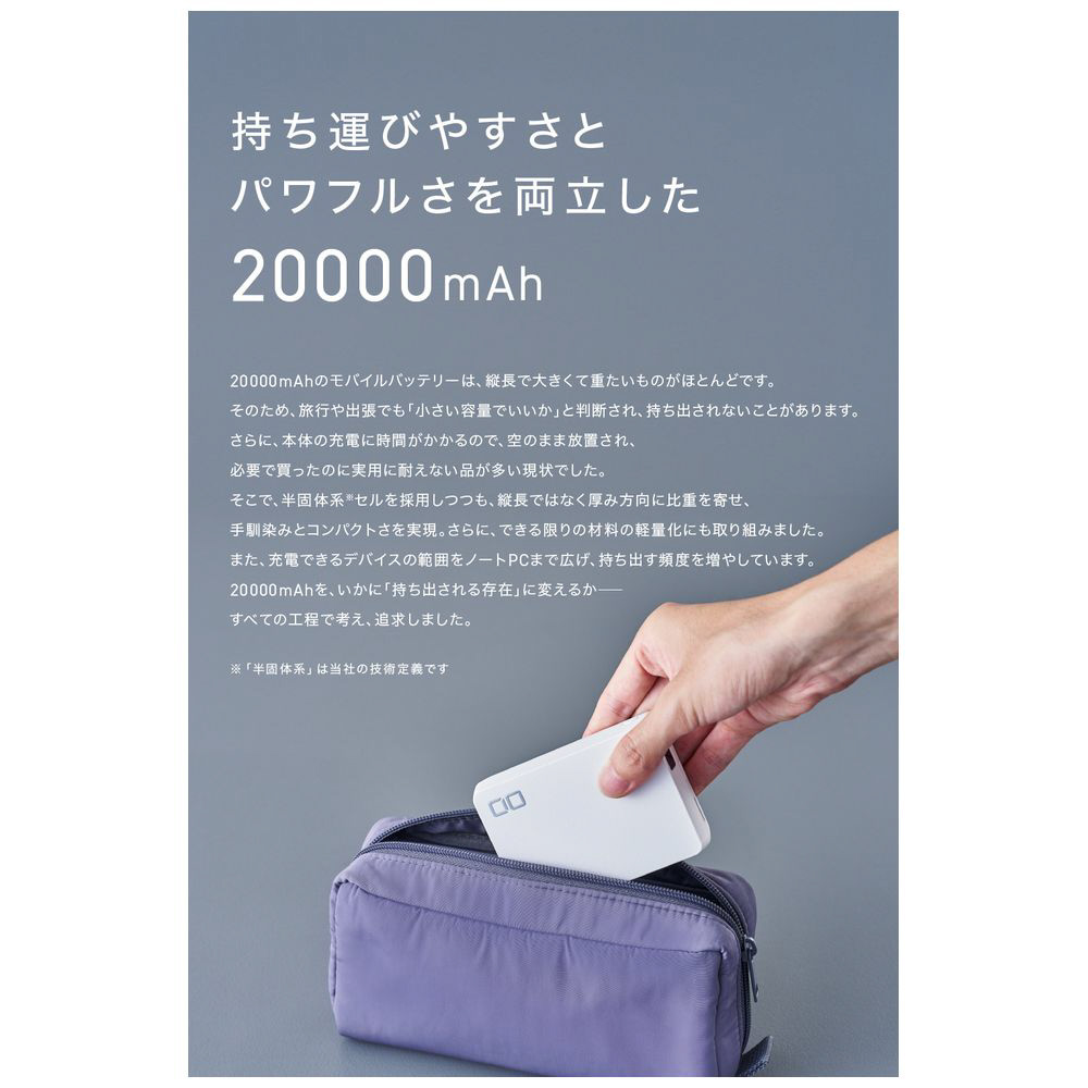 SMARTCOBY TRIO 67W SS20000mAh ホワイト CIO-MB67W2C1A-SSA20000-WH