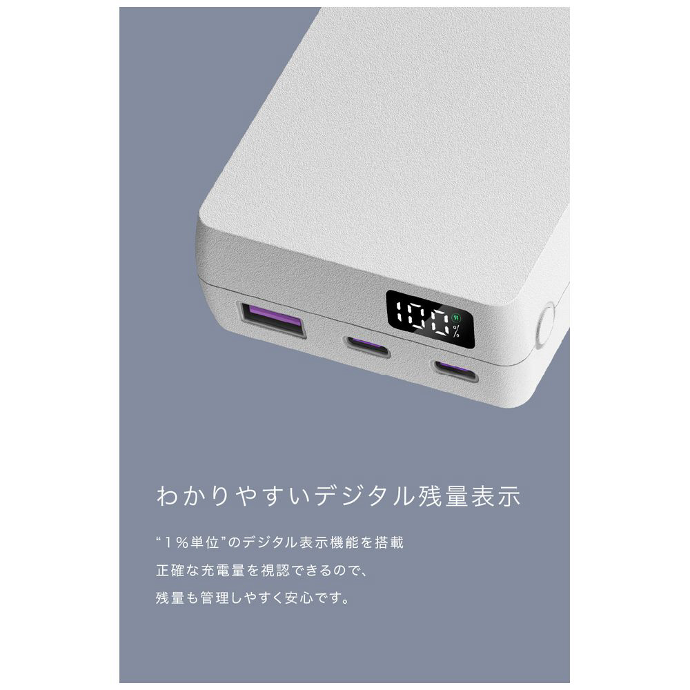 SMARTCOBY TRIO 67W SS20000mAh ホワイト CIO-MB67W2C1A-SSA20000-WH