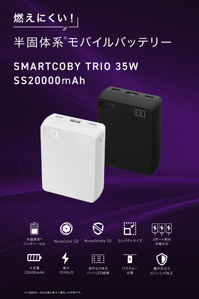 SMARTCOBY TRIO 35W SS20000mAh ホワイト Special Edition Set CIO