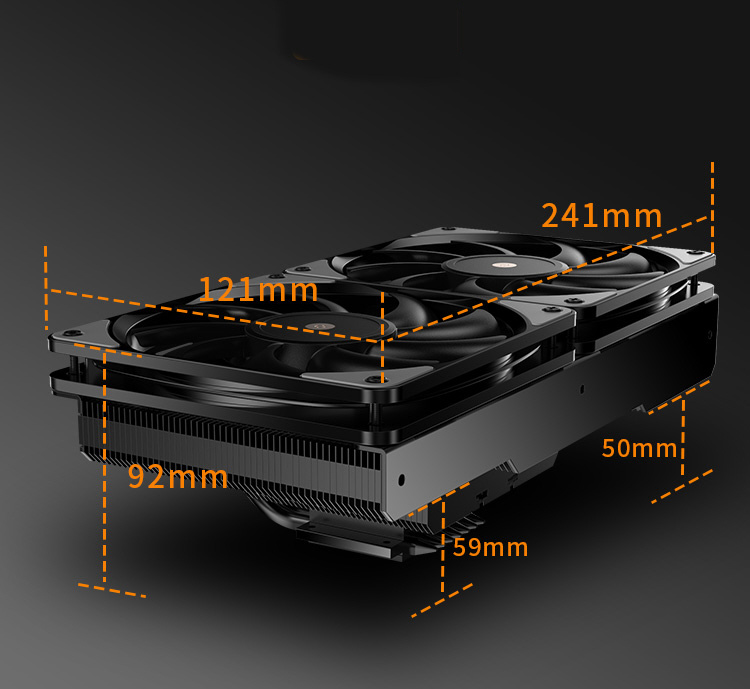 CPUクーラー 120mmファンｘ2 [LGA1700/1200/115X・AM4/AM5] JF13K