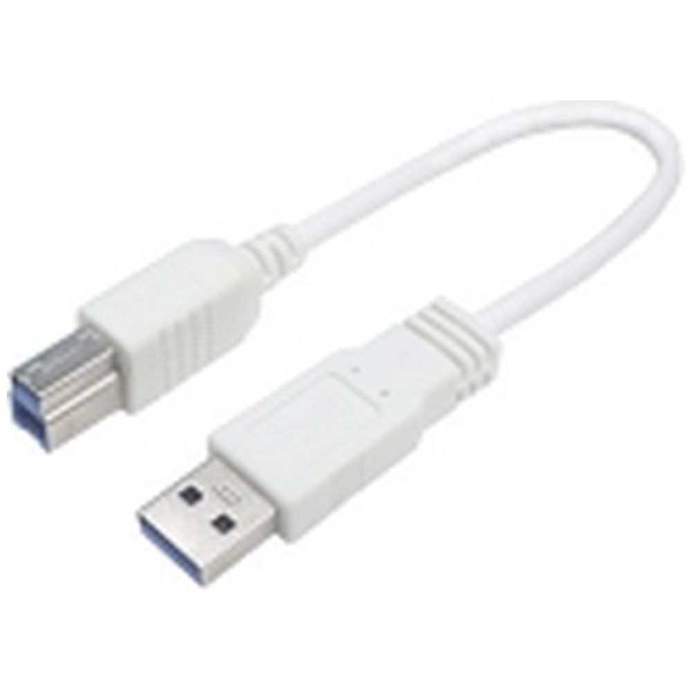 USB変換アダプタ [USB-A オス→メス USB-B /USB3.0] 変換名人 ホワイト