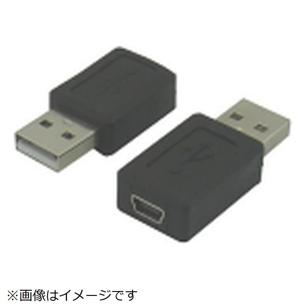 まとめ)変換名人 USB A(メス)→miniUSB(メス) USBAB-M5BN〔×20セット