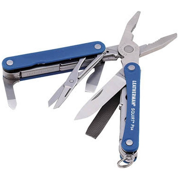 レザーマン スクォートPS4 ブルー LEATHERMAN, Squirt PS4 Keychain Multitool with Spring-Action