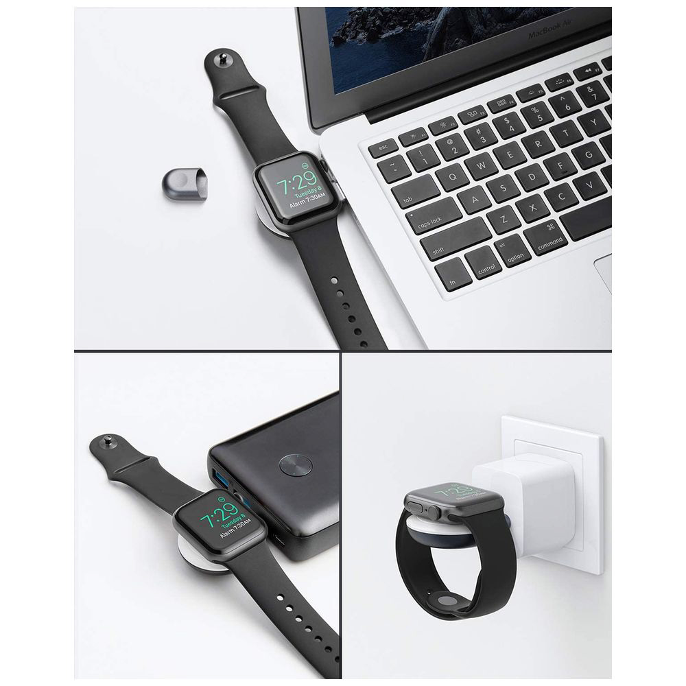 Anker Portable Magnetic Charger for Apple Watch （コードレス USB-A  Apple  Watch磁気充電器） dark gray A88030Z1 ダークグレー｜の通販はソフマップ[sofmap]