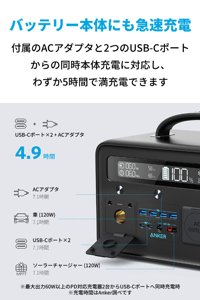 ポータブル電源 PowerHouse II 800 ブラック A1750511 ［リチウム