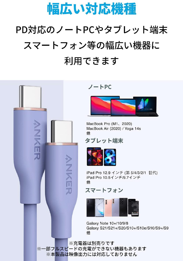 アンカーAnker Power USB-C  USB-C ケーブル