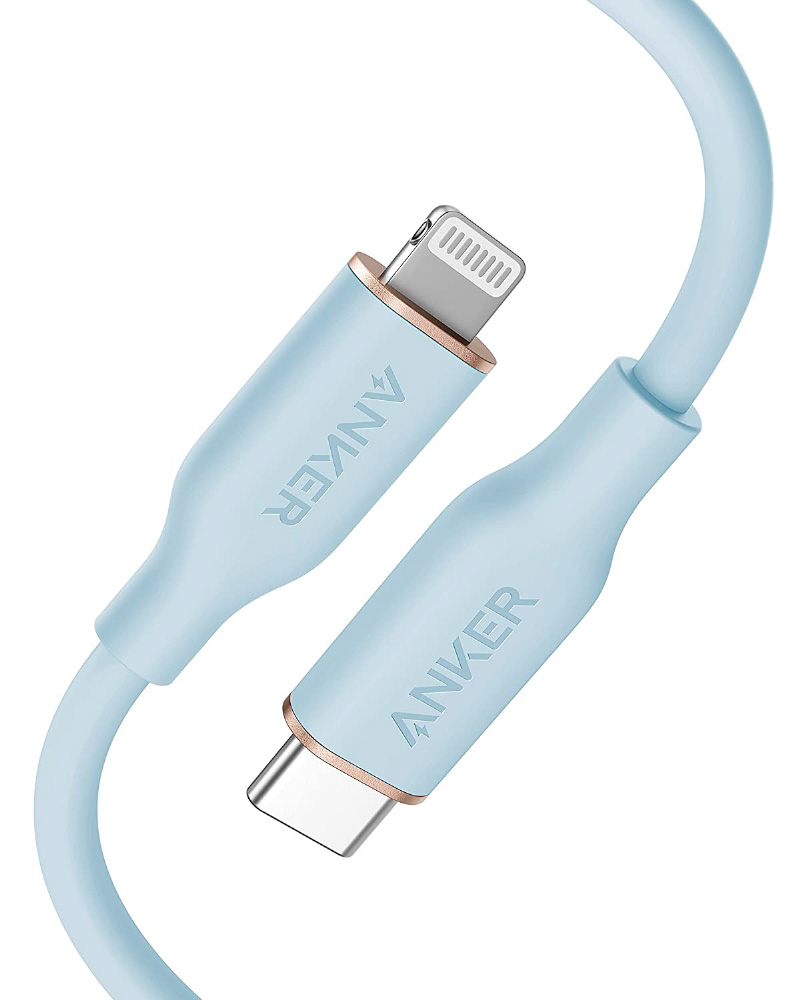 Anker PowerLine III Flow USB-C  ライトニング ケーブル (0.9m) アイスブルー A8662031  ［約0.9m］｜の通販はソフマップ[sofmap]