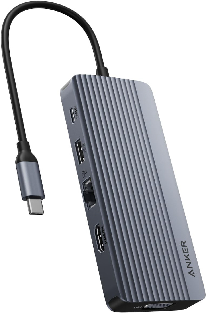 USB-C オス→メス カードスロットｘ2 / HDMI / VGA / LAN / USB-Aｘ3