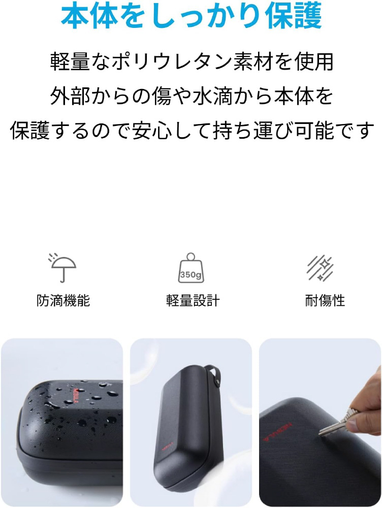 Anker Nebula Capsule 3 公式トラベルケース ブラック D0718112｜の 