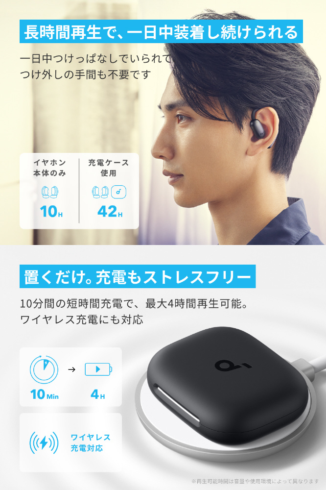 完全ワイヤレスイヤホン Anker Soundcore AeroFit 2