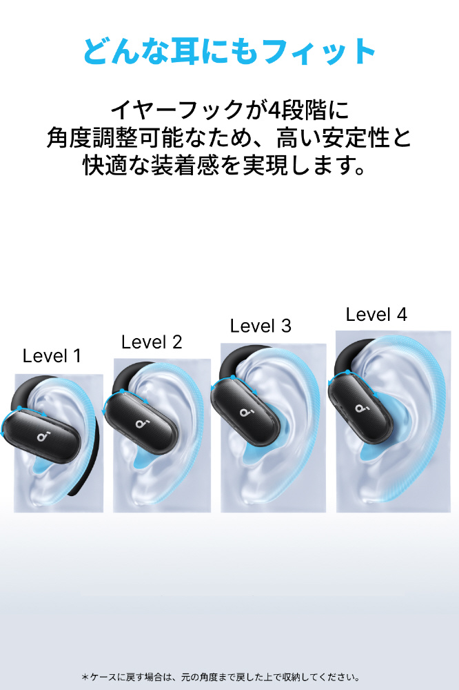 完全ワイヤレスイヤホン Soundcore V40i ブラック A3878N11｜の通販は