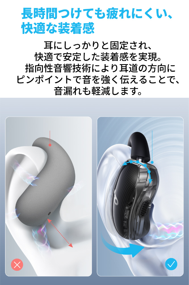 完全ワイヤレスイヤホン Soundcore V40i ブラック A3878N11｜の通販は