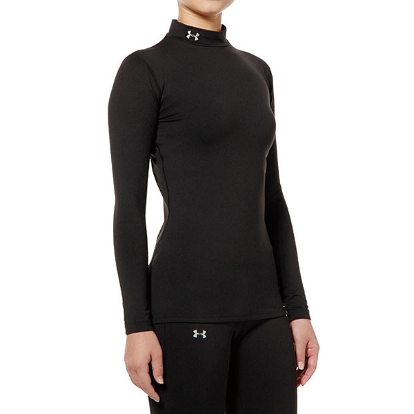 WOMENS UA COLDGEARコンプレッションモック（BLK/LGサイズ） WCM1928