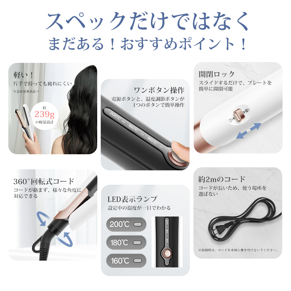 エアフローヘアアイロン ナノシルク SARLISI SAHK20WHW1｜の通販は