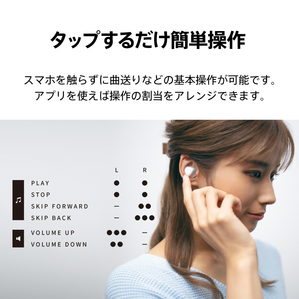 完全ワイヤレスイヤホン ライムイエロー TE-S1-YE [ワイヤレス(左右