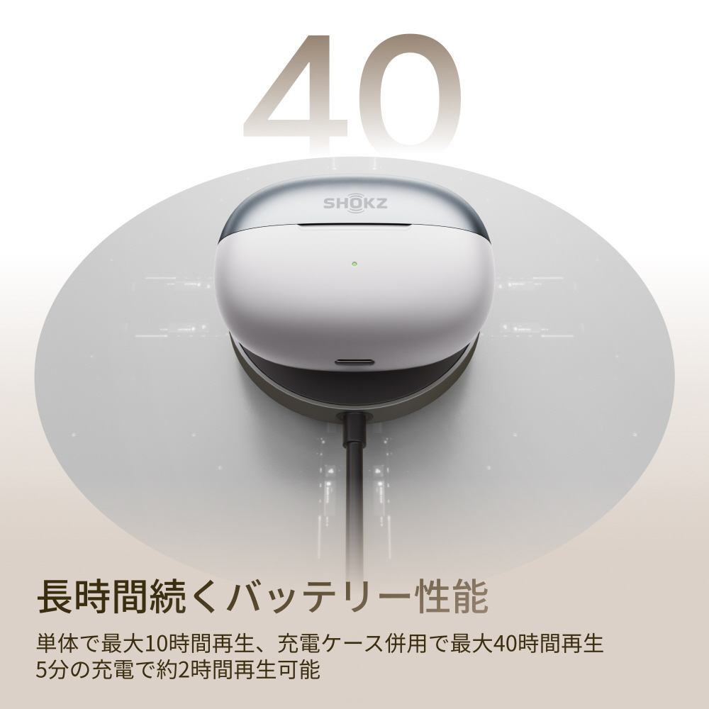 完全ワイヤレスイヤホン OpenDots 2 グレー SKZ-EP-000071 [ワイヤレス