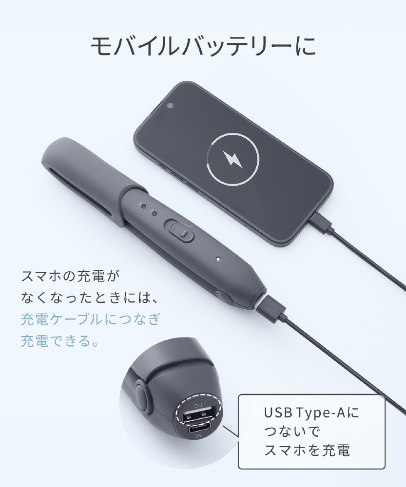 コードレスストレートヘアアイロン ホワイト KSAL25119WH ［充電式