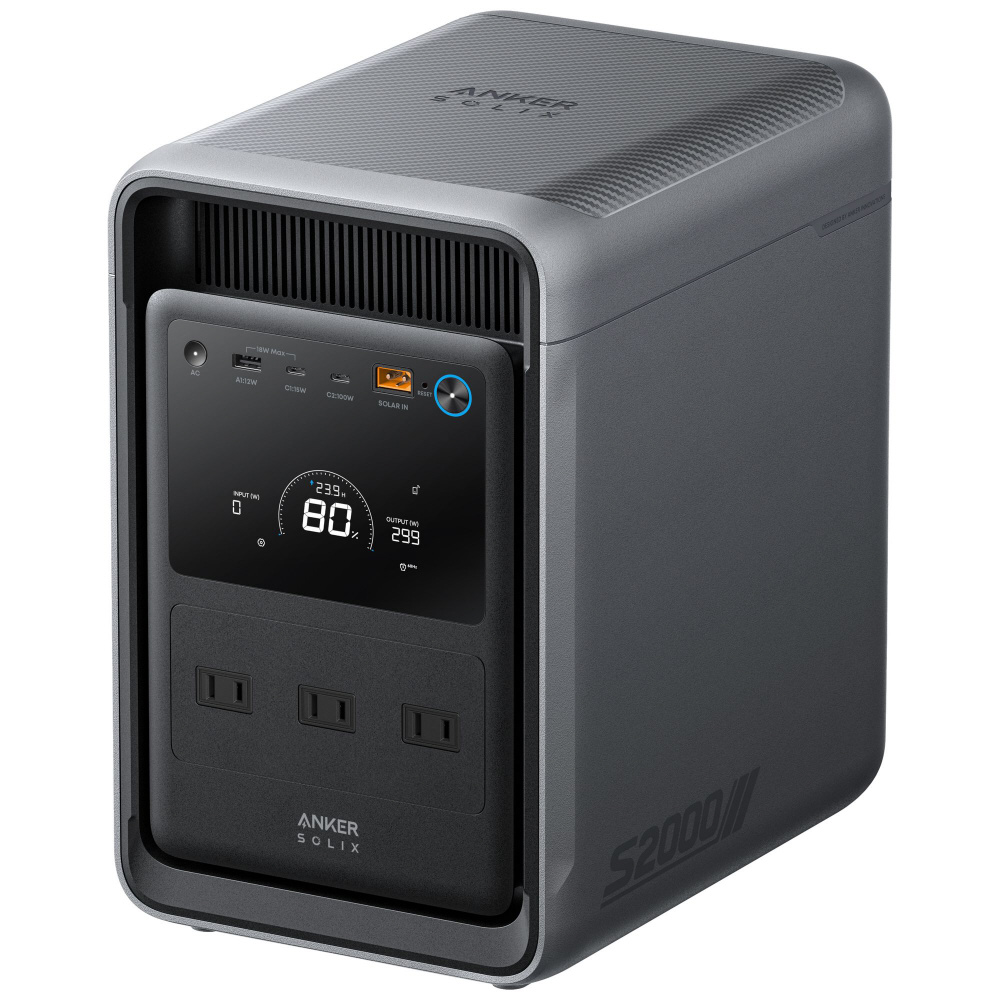 【86,790円】Anker ポータブル電源 2010Wh Solix S2000 【86,790円】Anker ポータブル電源 2010Wh Solix S2000
