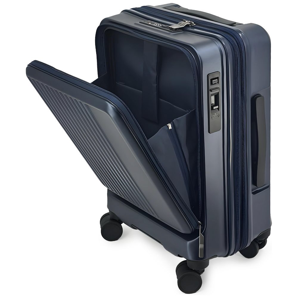 機内持ち込みスーツケース 容量拡張可 40（/46）L マットネイビー 2202-06MNV ［TSAロック搭載］