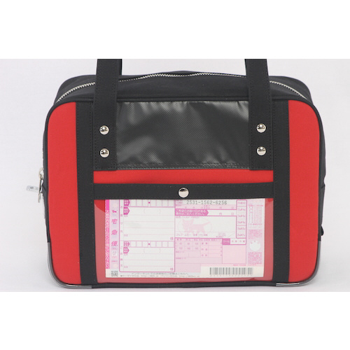 SANEI 帆布メール用ボストン（S）馬蹄錠金具付 赤 BTS-U-02｜の