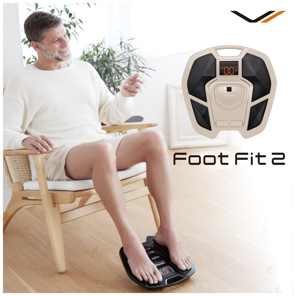 EMSトレーニングギア SIXPAD Foot Fit 2 Beige シックスパッド フット