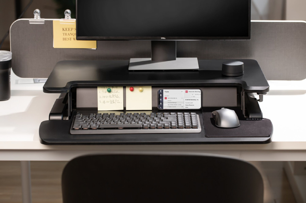 卓上昇降デスク [W650xH435xD615mm] デュアルタイプ ブラック DKS