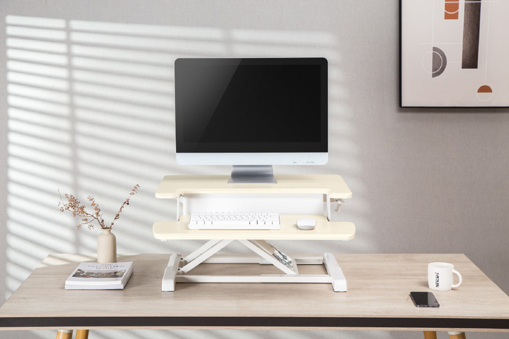 卓上昇降デスク DKS-LDD720M（メープル） Amazon.co.jp：DMM.make 卓上昇降デスク デュアル720メープル