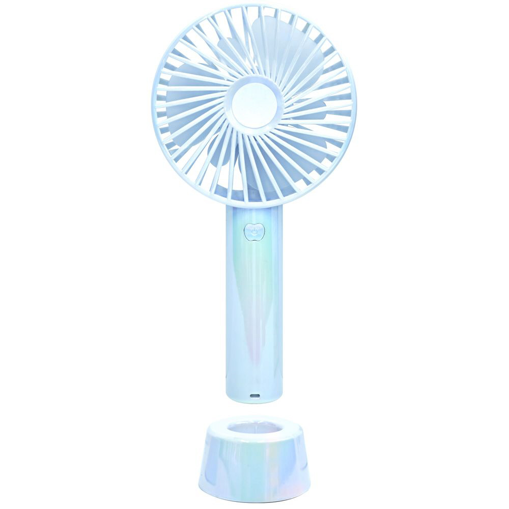 WINSY USB充電式ハンディファンスタンド付/オーロラ ブルー 30937｜の