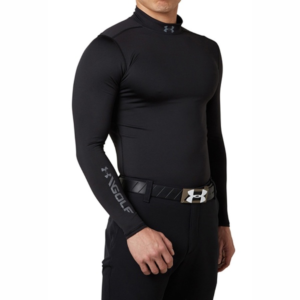 メンズ ゴルフ ロングコンプレッションウェア UUA GOLF COLDGEARコンプレッションLSモック（MDサイズ/BLK） MGF3467