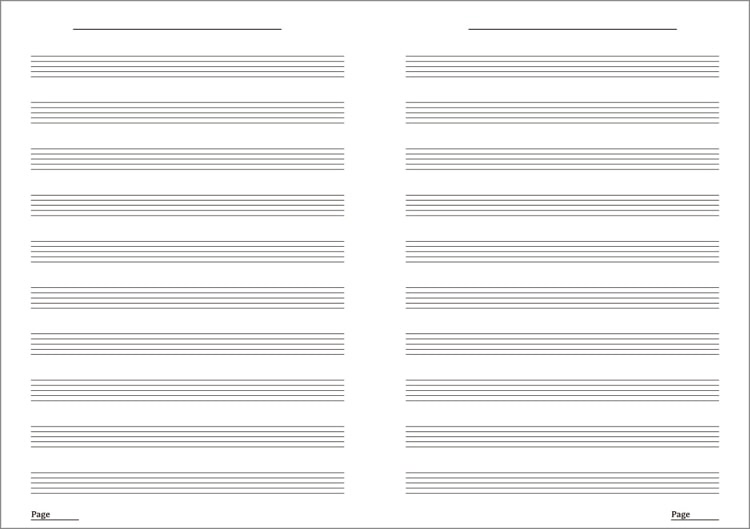 音楽ノート 五線譜10段 水平開き 40037 ［セミB5・B5］｜の通販は