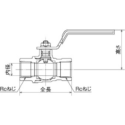 オンダ製作所 ＦＦ型（フルボア） Ｒｃ１／２ レバーハンドル FF-13