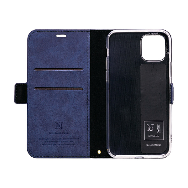 iPhone 12 mini 5.4インチ対応手帳型ケース Style Natural Blue｜の