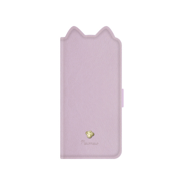 iPhone 13 mini対応 5.4inch 手帳型ケース Mewmew Pastel Light purple