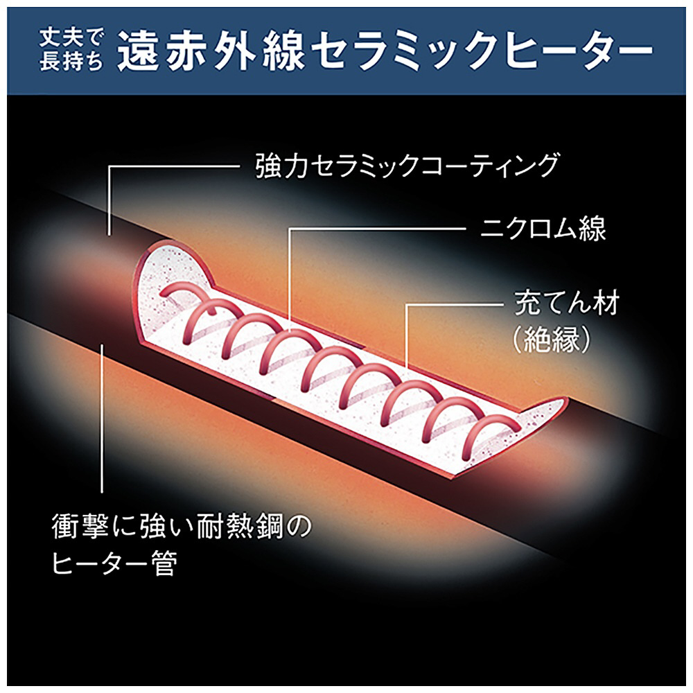 遠赤外線暖房機 ハイブリッドセラムヒート WRH135AS-H ［シーズ