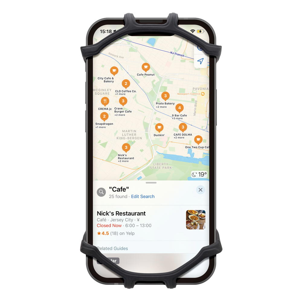 自転車用 スマートフォンホルダー ［シリコンバンド］ Premium