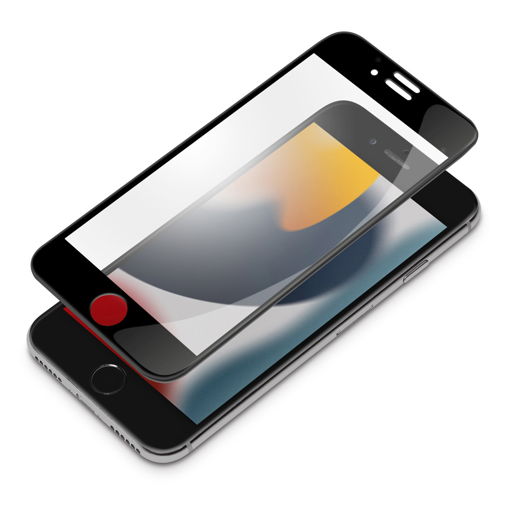 iPhoneSE（第3・2世代）／8／7／6s／6　ガイドフレーム付 液晶全面保護ガラス　アンチグレア Premium Style アンチグレア  PG-22MGL02FAG