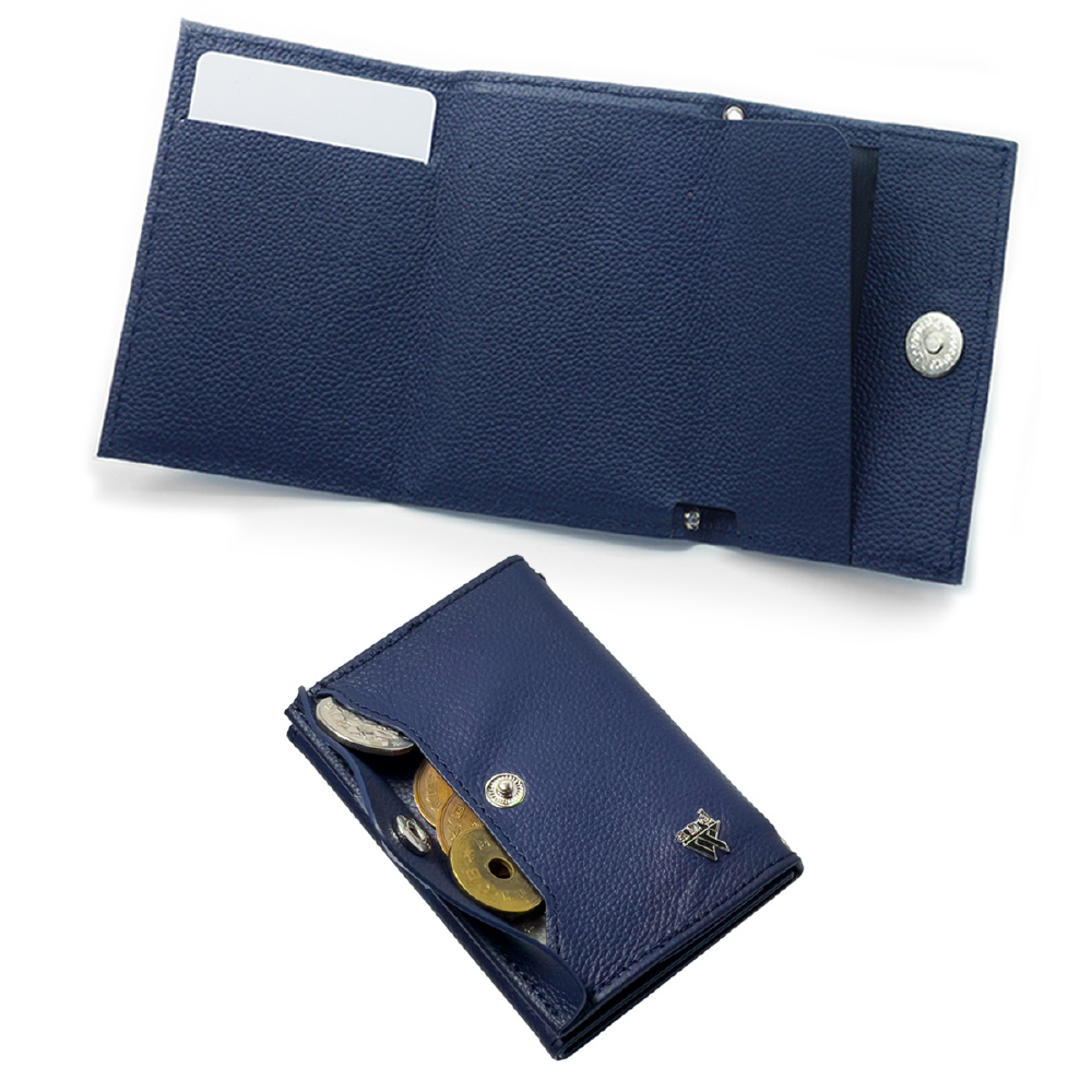 ミニマム財布 「and W」 牛革レザー ミニマム財布 リングセット
