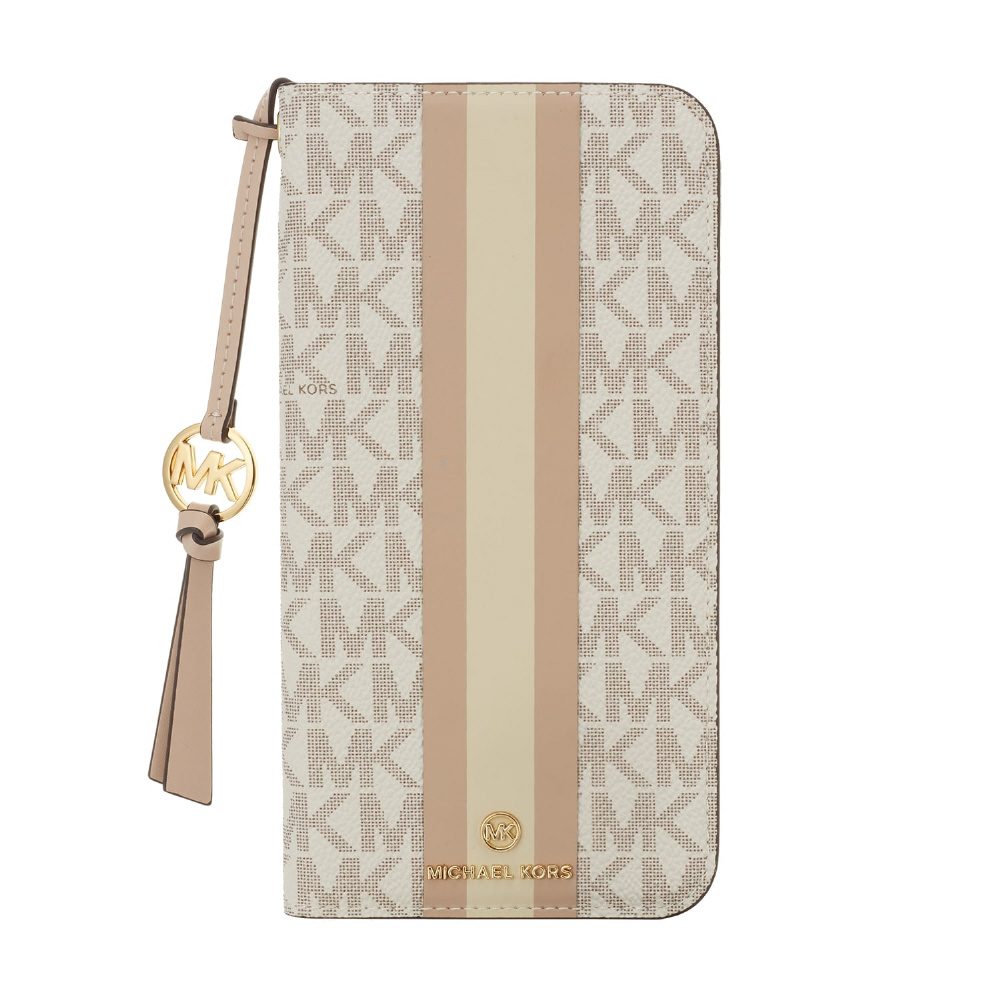 MICHAEL KORS Folio Case Stripe With Tassel Charm for MagSafe for  iPhone2022 6.7inch 3眼 Vanilla ]｜の通販はソフマップ[sofmap]