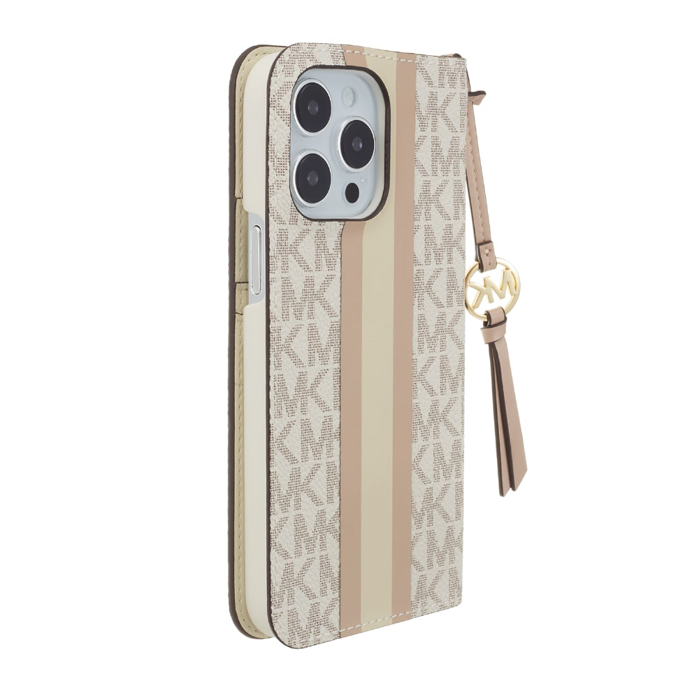 MICHAEL KORS Folio Case Stripe With Tassel Charm for MagSafe for  iPhone2022 6.7inch 3眼 Vanilla ]｜の通販はソフマップ[sofmap]