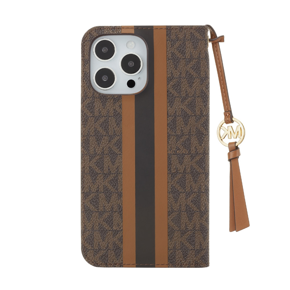 MICHAEL KORS - Folio Case Stripe With Tassel Charm for MagSafe for