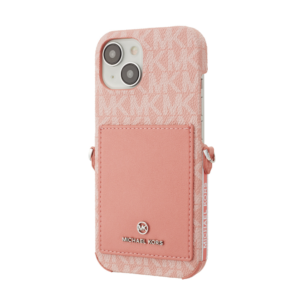 iPhone15pro マイケルコース　pinkちゃん様 Wrap Case Pocket with Strap iPhone 15 MICHAEL KORS Pink