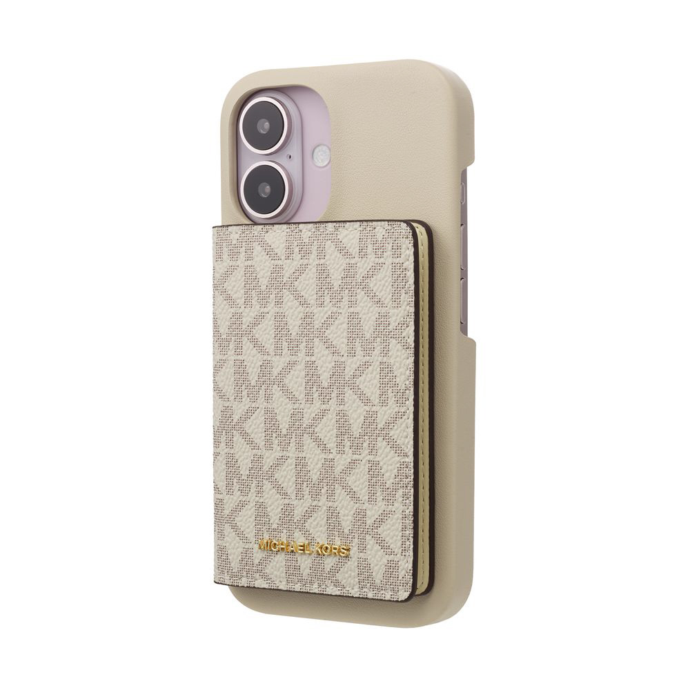 2025新発 MICHAEL KORS - ラップ ケース MagSafe対応 カードウォレット付 iPhoneアクセサリー