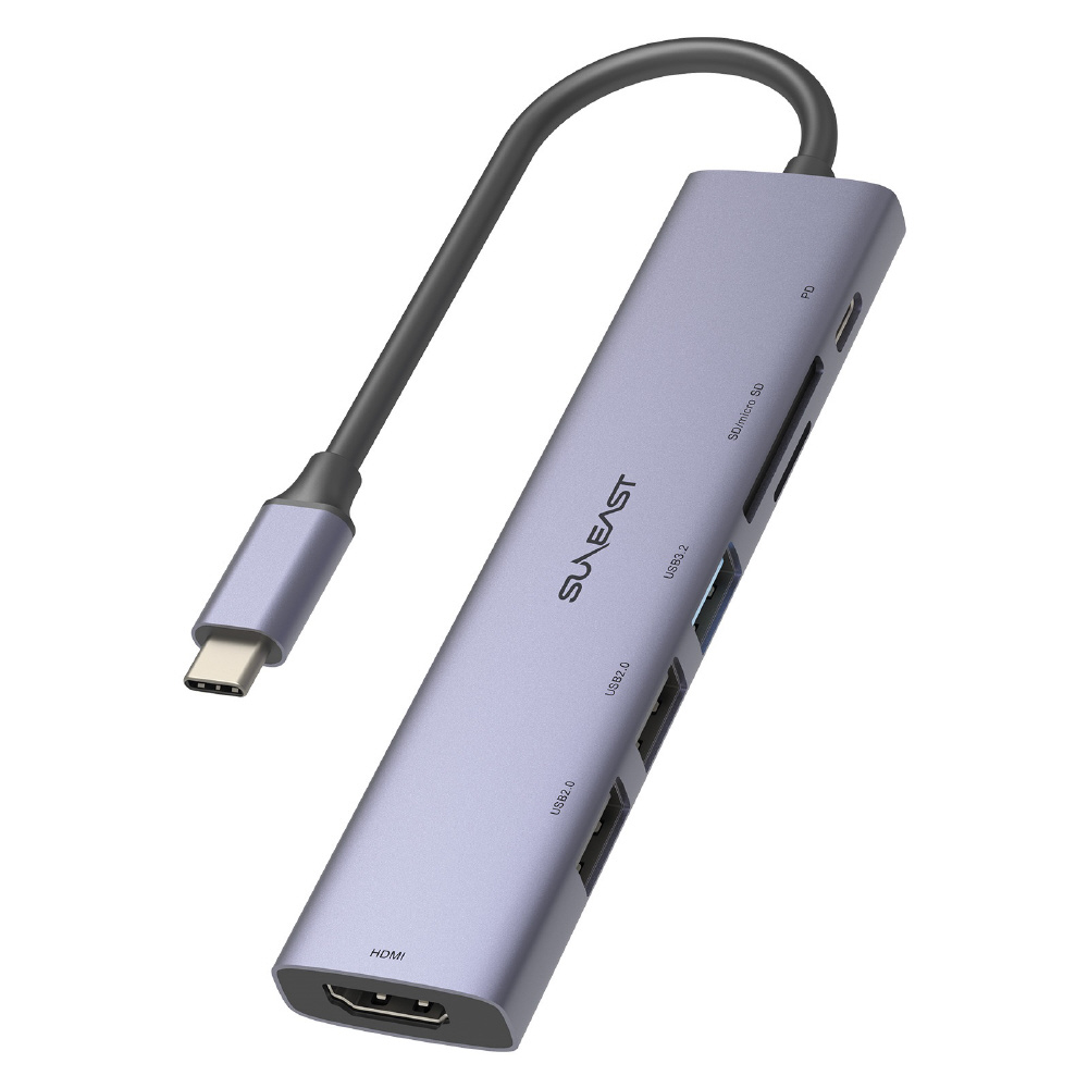 USB-C オス→メス カードスロットx2 / HDMI / USB-Ax3 / USB-C